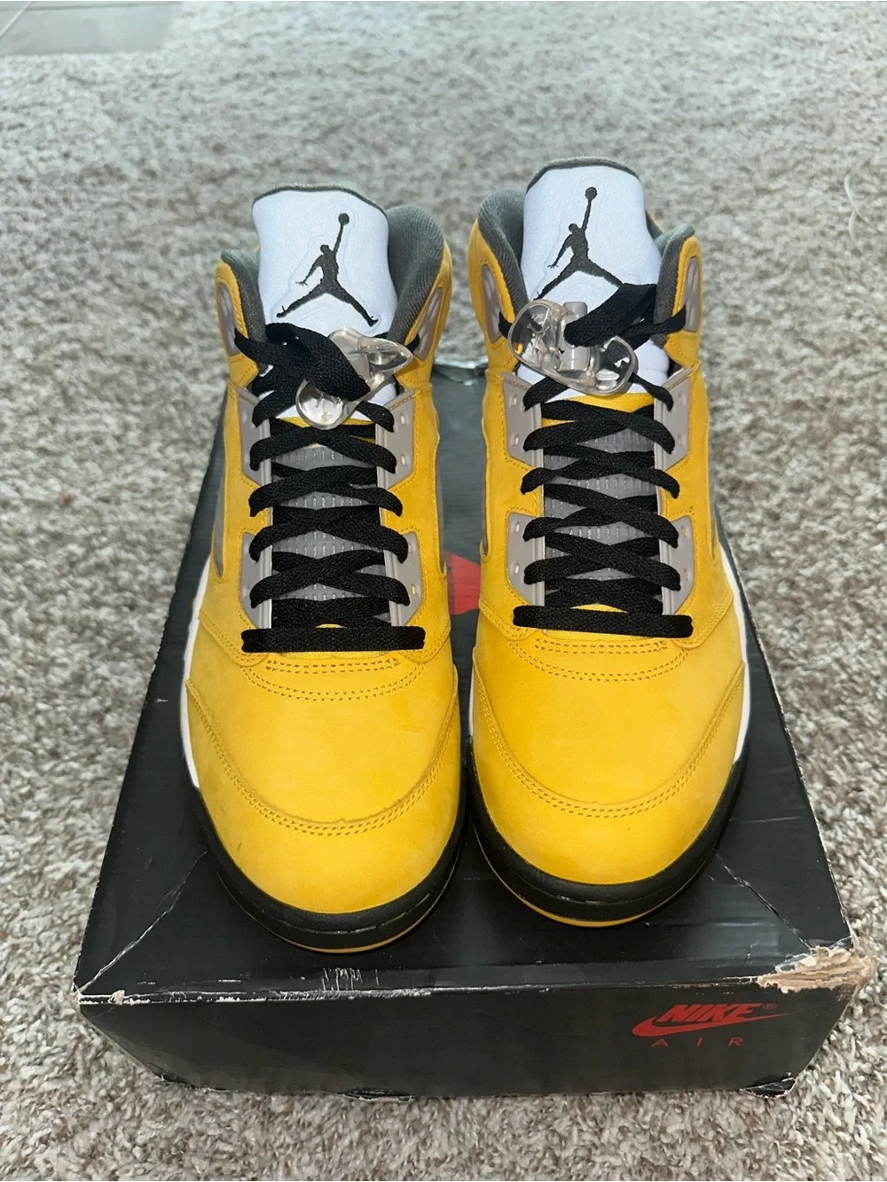 Jordan 5 Tokyo Retro High-Top Sneakers in Yellow and Black